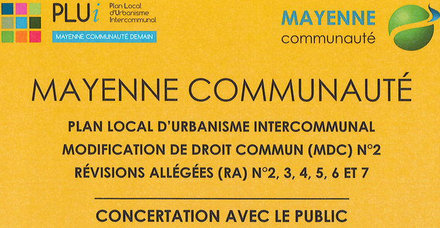 PLUi Modification de Droit Commun n°2 et Révisions Allégées n°2-3-4-5-6 et 7 Concertation avec le Public