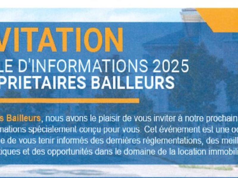 Invitation Cycle d'information Propriétaires…