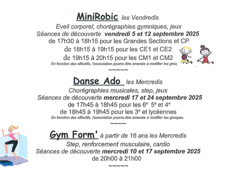 Familles Rurales Plaquette GYM - DANSE 2025-2026