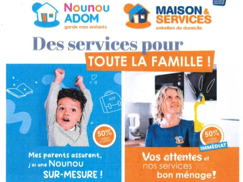 NOUNOU ADOM et MAISON ET SERVICES MAYENNE