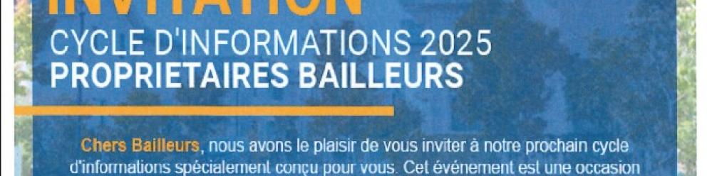 Invitation Cycle d'information Propriétaires…